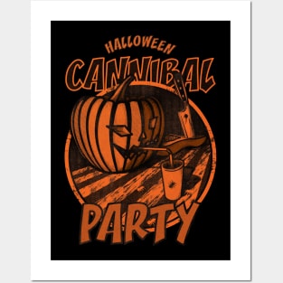 Halloween (Pumpkin) Cannibal Party Posters and Art